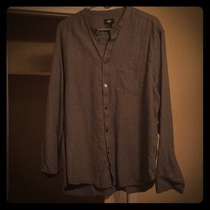 collarless button down